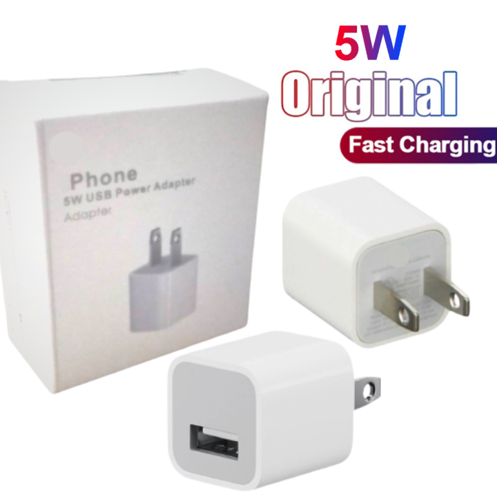 Original 5W iPhone Charger Adapter Fast Charger USB to Lighting Cable