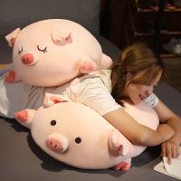 JFMM Cute Pig Doll Plush Toy Lying Lying Piggy Doll Ragdoll Male and Female Styles Pillow Bed Sleeping Super Soft Pig Toy