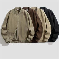 Spot Fast Shipping Pure -Colored Baseball Uniform Male Trembling Explosion Couple Single Buckle Top Jacket Loose, Wild