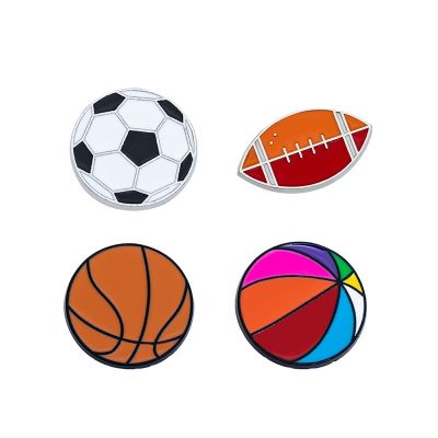 [hot]Enamel Football Kids Jacket Sports Rugby Brooch Ball Label Badges Brooches Boy Basketball Student Pins Backpack Pin