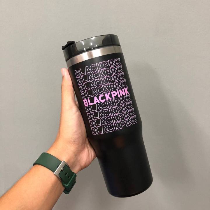 แก้ว-black-pink-สกรีนblack-pink-ชมพู-exclusive-ชาวblinkห้ามพลาด-ขนาด-30-ออนซ์แถมหลอดในตัว