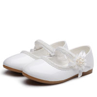 1 2 3 4 5 6 7T New Baby Girls Leather Shoes Flower Kids Shoes Princess Cocktail Party Shoes For Baby Girls Wedding Dress Shoes