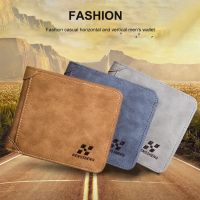 Vintage Short Men Wallet Leather Business Foldable Wallet Luxury Billfold Slim Hipster Credit CardID Holders Inserts Coin Purse