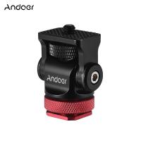 Andoer 180 ° โรตารีมินิหัวบอลหัวบอลแฟลชร้อนรองเท้าเมาท์อะแดปเตอร์ 1/4 นิ้วสกรูด้วยประแจสำหรับ DSLR กล้องไมโครโฟน L-ED วิดีโอแสงตรวจสอบขาตั้งกล้อง monopod