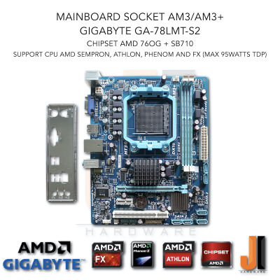 Mainboard Gigabyte GA-78LMT-S2 (Socket AM3/AM3+/95 Watts TDP) (มือสอง)