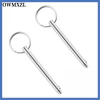 OWMXZL 2Pcs เส้นผ่านศูนย์กลาง1/4 "(6.3มม.) หมุดปลดเร็ว เงินสีเงิน เหล็กไร้สนิม หมุดด้านบน Bimini มืออาชีพอย่างมืออาชีพ ชุดอุปกรณ์ฮาร์ดแวร์ ท็อปส์ซูเรือ