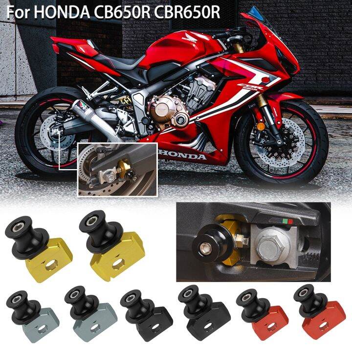 Motorcycle Rear Wheel Fork Axle Slider Swingarm Spools Stand Pick Up for Honda CB650R CBR650R