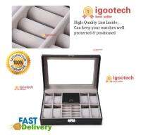 igootech อเนกประสงค์ 8 ช่อง + 2 กริดเคสหน้าจอนาฬิกาแหวนเครื่องประดับกล่องเก็บของ Organizer