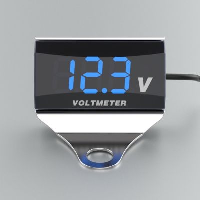 【LZ】♙☇✵  Motocicleta voltímetro digital display led testador de tensão à prova dágua monitor de bateria medidor com suporte dc 10-150v