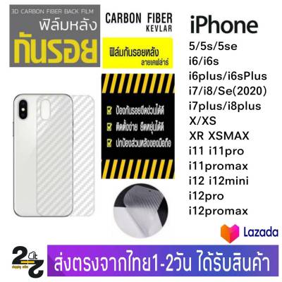 ฟิล์มหลัง เคฟล่า ฟิล์มกันรอย ใช้สำหรับ ไอโฟน iPhone 5/5S/SE,i6,i6+,i6s,i6s+,i7,i7+,i8,i8+,X/XS,XR,Xsmax,i11,i11pro,i11Promax,i12,i12Mini,i12pro,i12Promax,Se/2020