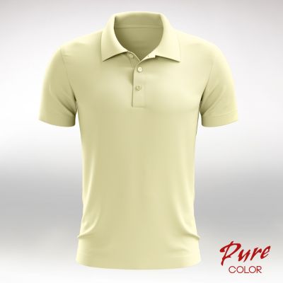 [Readystock] Polo T-Shirt Cream Male