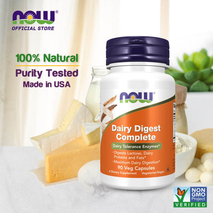 NOW Supplements, Dairy Digest Complete, Digests Lactose, Dairy Proteins