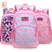 YA ZHOU LONG school bag girl cartoon cute princess bag kids backpack, lighten the burden and have a lot of space