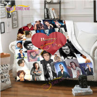 British Pop Boy Group Style One Direction Blanket Thread Print Flannel Harry Styles Blanket Bedroom Sofa Bed Cover Warm Blanket