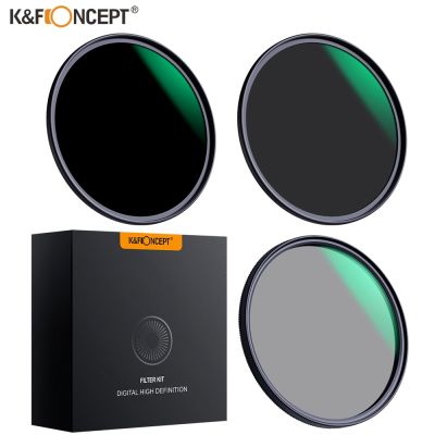 ✚❐☋ K amp;F Concept 3 In 1 Filter Set ND8 ND64 CPL Lens Filter Neutral Density Polarizer Filter Camera Filters 49mm 52mm 58mm 67mm 77mm