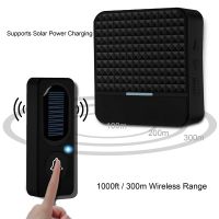 ❣✺✢ Wireless Solar Doorbell Home Door Bell IP65 Waterproof 200-300M Bell Chime Outdoor Doorbell Solar Power Charging With Light