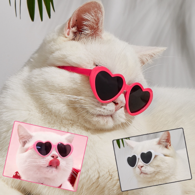 【Xmas】แว่นตาสัตว์เลี้ยง แว่นรักอินเทรนด์ แว่นหมาแมว แว่นกันแดดรูปถ่าย แว่นตากันแดด