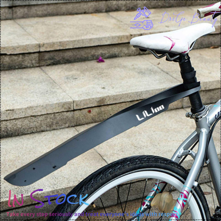 สต๊อกพร้อม-อุปกรณ์ป้องกันโคลนหลังจักรยานเสือภูเขาปรับได้พับได้ความสูงจักรยานฟิกซ์เกียร์ป้องกันการกระเด็น