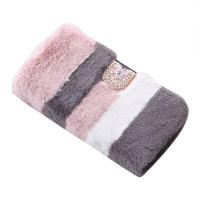 Phone Case Luxury Warm Fluffy Furry Cases for iPhone 11 Card Slots Wallet Cover