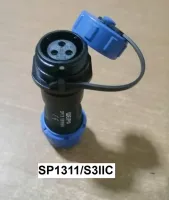 "WEIPU" Connector SP1311/S3 IIC 3pole 13A IP68, cable OD.5-8mm, สายไฟ2sq.mm ตัวเมียเกลียวในกลางทาง