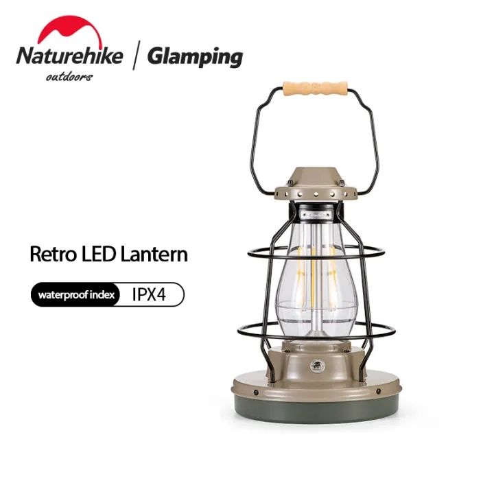 Naturehike vintage camping lantern outdoor IPX4 rechargeable Tent ...