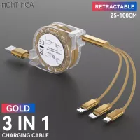Hontinga 3 in 1 USB Charging Cable Fast Charger For Ipad iphone lightning Cable Fast Charger Original Android Charger Set For Android Micro USB Fast Charger Cord Type C USB Phone Cable Fast Charger