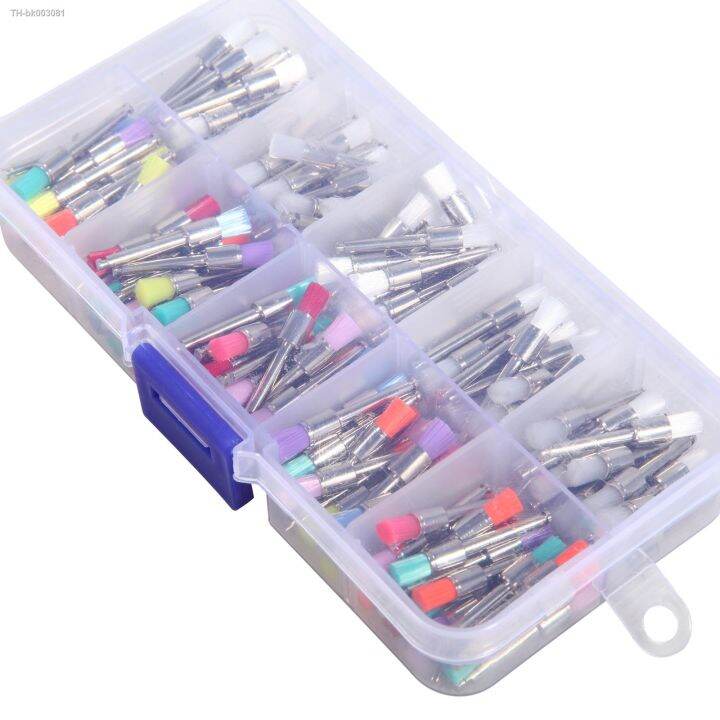 200pcs-dental-prophy-brushes-polishing-polisher-disposable-latch-type-mixed-color-used-for-stain-removal-and-polish