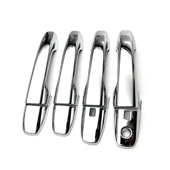 8Pcs Chrome Car Exterior Side Door Handle Frame Cover Trim for Perodua