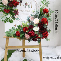 Red Silk Artificial Flower Row Wedding DIY Creative Design Arch Background Wedding Photography Party Decoration Can Customized