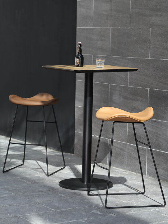 Nordic wrought iron bar table bar table high table against the wall ins