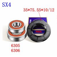 Holiday Discounts For  Drum Washing Machine Water Seal（35*75.55*10/12）+Bearings 2 Pcs（6305 6306）Oil Seal Sealing Ring Parts