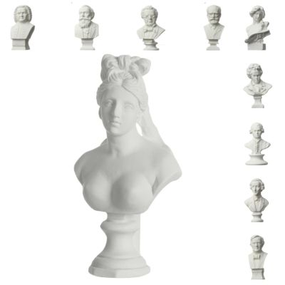 【CC】♧❏  Gypsum Statue Greek Mythology David Figurine Alexander/Apollo/Michelangelo/Venus/Athena Sculpture