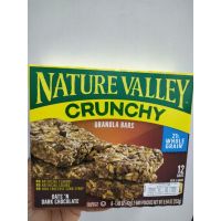 New Arrival ?Nature Valley Oatsn Dark Chocolate Crunchy  Granola Bars ธัญพืช อบกรอบ253 กรัม