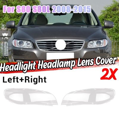 Left+Right for Volvo S80 S80L 2008-2015 Car Headlight Lens Cover Front Head Light Lamp Lampshade Lamp Shell Cover Clear