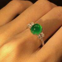 T-B ใหม่ดอกเบญจมาศอารมณ์เพชรเปิดผู้หญิงแหวนแฟชั่น Jadeite ผู้หญิง Ring