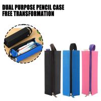 Pencil Bag Simple Ins Japanese Pen Bag Square Large-capacity Storage Multi-layer Bag Box Stationery Pencil Box V5D4