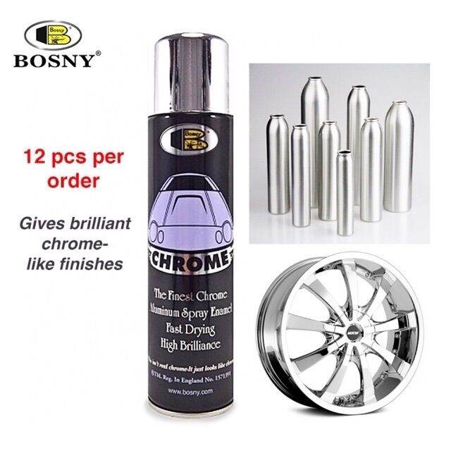 [100 ORIGINAL] BOSNY SPRAY PAINT CHROME EFFECT (300ML) MADE IN