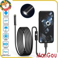 ManGou กล้องงูมือถือ กล้องเอนโดสโคป 1M 5.5mm1080P HD Endoscope กล้องเอนโดสโคป 6 LED สายตรวจสอบ Borescope กันน้ำ เหมาะสำหรับ Android