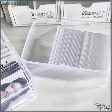 4x6 Inch Desktop File Greeting Card File Classification Organize  Transparent Plastic Storage Box Photo Storage Plastic Box