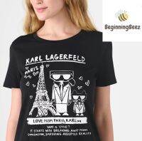 Karl Lagerfeld graphic cotton O-neck T-shirt for men