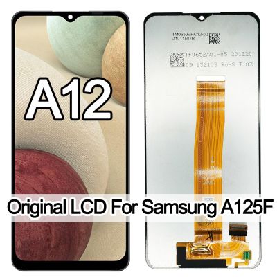 อะไหล่ชุดประกอบดิจิไทเซอร์หน้าจอสัมผัส LCD สำหรับ Samsung Galaxy A125F A125F A12