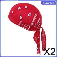 Kloware 2XDurag หมวกกะโหลกศีรษะผมร่วงผ้าพันหัวผ้าโพกหัวมุสลิม