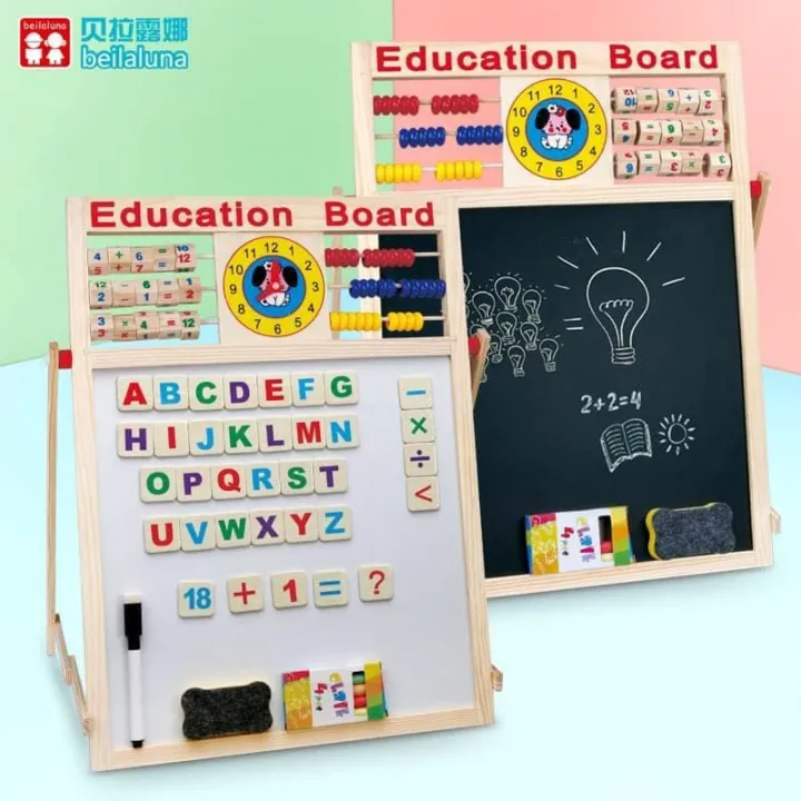 2in1 Wooden Writing Board / Educational Learning Play Set for Kids ...