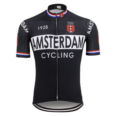 ร้อนแห่งชาติสีดำขี่จักรยานย์แขนสั้น Mtb ย์อัมสเตอร์ดัมฝรั่งเศสอิตาลีฮอลแลนด์จักรยานเสื้อผ้า Ropa C Iclismo 5สไตล์