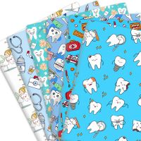 Pure/Polyester Cotton Fabric Tooth Care Theme Print Cloth Fabric Patch Dress Home Textile Handmade DIY By The Meter 50*145cm/pc Exercise Bands