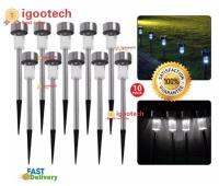 igootech Solar LED CoolWhite ไฟปักสนามพลังงานแสงอาทิตย์ 10 ต้น (โทนแสงขาวเย็น)