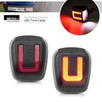 For Nissan Titan Xterra Armada Frontier Red OLED Neon Tube LED License Plate Light Canbus Rear Tag Lighting Registration Lamp