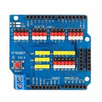 บอร์ดขยายฝาครอบเซ็นเซอร์ V5บอร์ดเสริมสำหรับ Arduino R3 Uno V5.0โมดูลอิเล็กทรอนิกส์ที่ป้องกันเซ็นเซอร์ V5บอร์ดขยาย