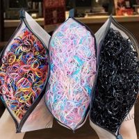 【hot sale】△⊙◊ C10 [Invincible] 1000 Pcs/Bag Girls Small Disposable Rubber Bands/ Colorful Elastic Hair Bands/ Candy Colors Baby Hair Ties/ Women Ponytail Holder Hair Accessories