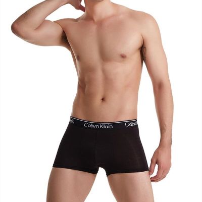 【CW】 May You Silk Men  39;s  Letters Printing Underpants Male Stretch Shorts Boys Men
